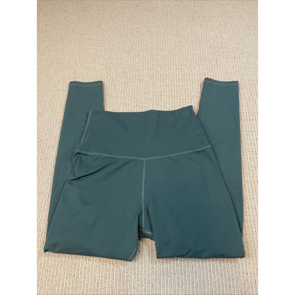 Barre3 Womens XS-S * High Waisted Athletic Leggings  Green Yoga Pants 25 Inch